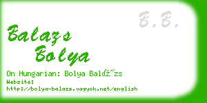 balazs bolya business card